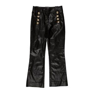 Derek Lam Black Cropped Pants with Gold Buttons